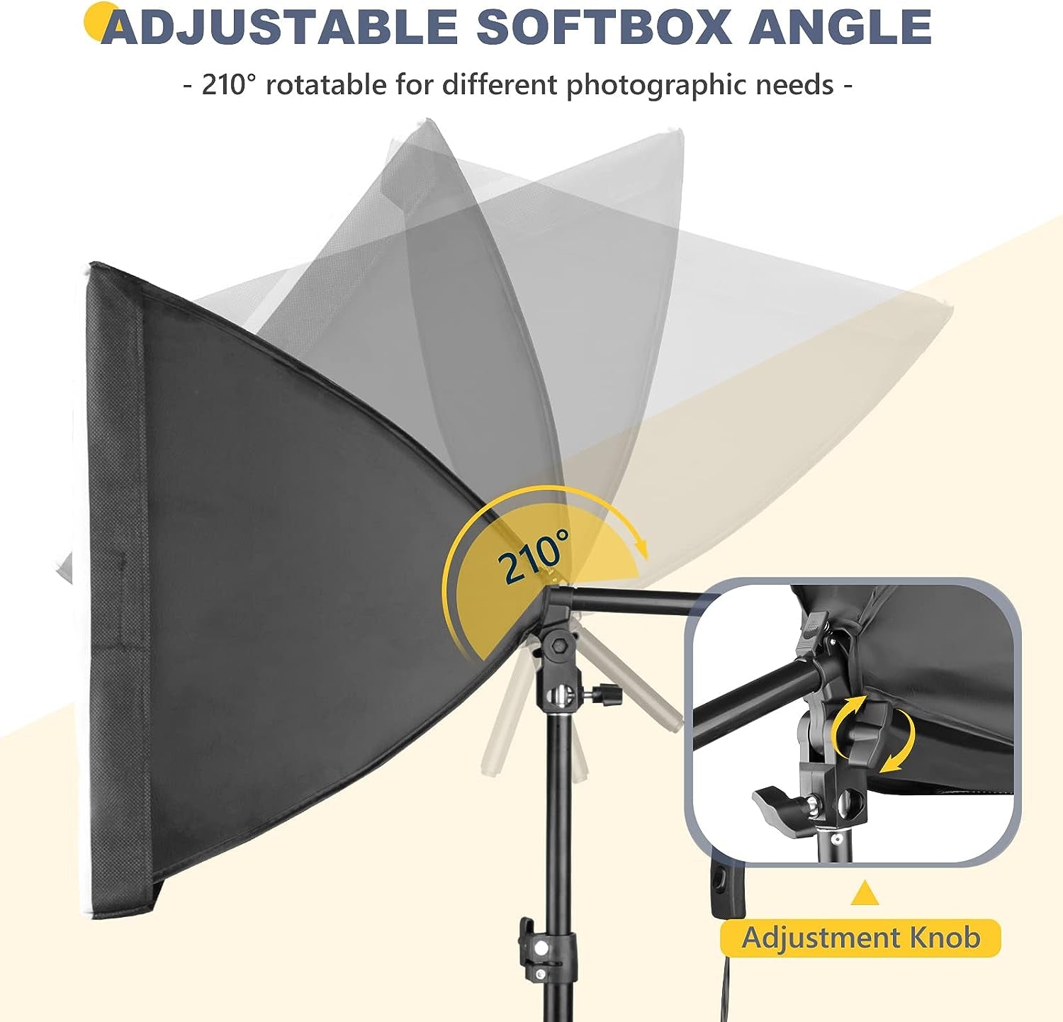 Softbox Photography Lighting Kit, 16'' X 16'' Professional Softbox Lighting Kit