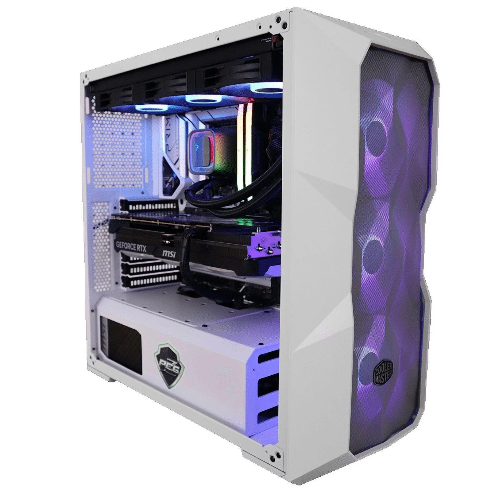 Oasis Blue Elixir Gaming Desktop PC; Nvidia RTX 4080, Intel Core I7 13700K, 32Gb DDR5 RAM, Asus Z790-A Wifi, 1 TB M.2 NVME SSD, 1000W Gold PSU, Windows 10 Pro